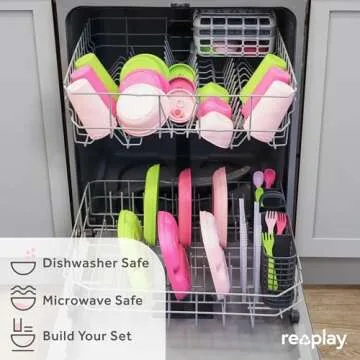 Re-Play Made in USA 10 Oz. Sippy Cups for Toddlers, Pack of 4 - Reusable Spill Proof Cups for Kids, Dishwasher/Microwave Safe - Hard Spout Sippy Cups for Toddlers 3.13" x 6.25", Tulip