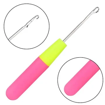 2 PCS Latch Hook Crochet Needle Set with Hair Rings
