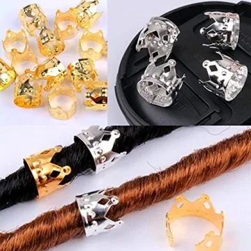 2 PCS Latch Hook Crochet Needle Set with Hair Rings