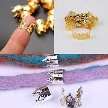 2 PCS Latch Hook Crochet Needle Set with Hair Rings