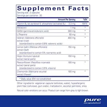 Pure Encapsulations Best-Rest Formula - Supports Restful Sleep - for Relaxation - Restful Sleep Supp...