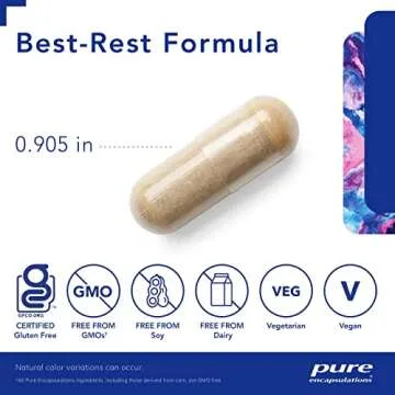 Pure Encapsulations Best-Rest Formula - Supports Restful Sleep - for Relaxation - Restful Sleep Supplement - Non-GMO & Vegan - 60 Capsules