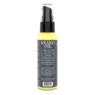 Uncle Jimmy Beard Oil, Restores Moisture, Softens and Reduces Beard Itch for Facial Hair of All Lengths, Made with Black Seed Oil & Honey 2oz (T108)