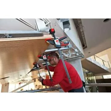 BESSEY EZS Series 6 in. Trigger Style Clamp, EZS15-8 - 445 lb Clamping Force - Fast Acting One Hand Woodworking Clamps for Wood working, Carpentry, Home Improvement, DIY, Construction Projects