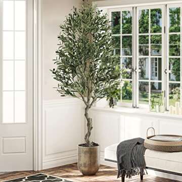 VIAGDO 6.23ft Artificial Olive Tree - Lifelike Decor