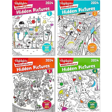 Highlights Hidden Pictures 2024 4-Book Set for Kids