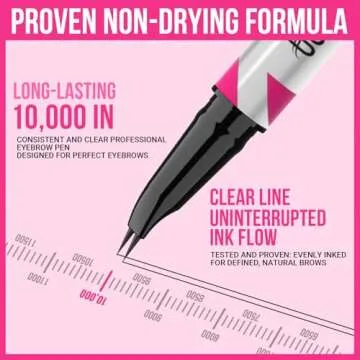 iMethod Curved Eyebrow Pen - 2-in-1 Dual-Ended Eyebrow Pencil with Curved Tip and Precise Brush-Tip, Microblading Pen for Natural Hair-Like Brows, Long Lasting, Light Brown