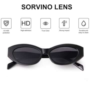 SORVINO Retro Oval Sunglasses for Unisex Stylish Protection