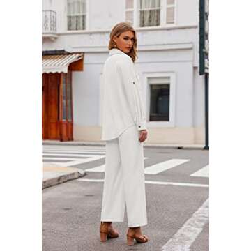 Stylish Zeagoo Women 2 Piece Linen Summer Set