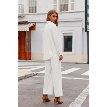 Stylish Zeagoo Women 2 Piece Linen Summer Set