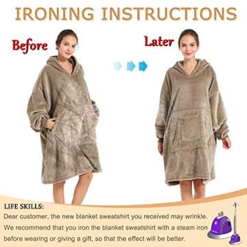 REDESS Blanket Hoodie | Oversized Sherpa Wearable Comfort