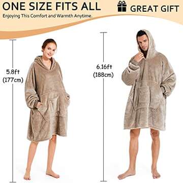 REDESS Blanket Hoodie | Oversized Sherpa Wearable Comfort