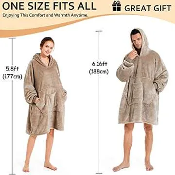 REDESS Blanket Hoodie | Oversized Sherpa Wearable Comfort