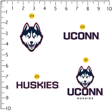 University of Connecticut Spirit Logo Vinyl Stickers - Deluxe Collection, Perfect for All Occasions!