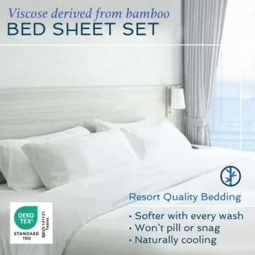 Hotel Sheets Direct Bamboo Bed Sheet Set for California King