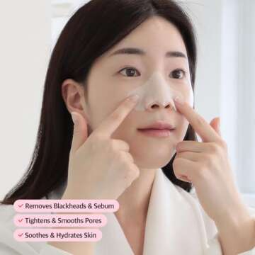 Mefactory 3-Step Blackhead Remover Nose Strips | Korean Pore Strips for Instant Blackhead & Clogged Pore Removal | Deep Cleansing & Pore Care | Hydrolyzed Collagen for Hydration | (10 Count)