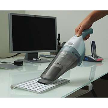 BLACK+DECKER Cordless Handheld Vacuum 2Ah, Icy Blue (HNV220BCZ12FF)