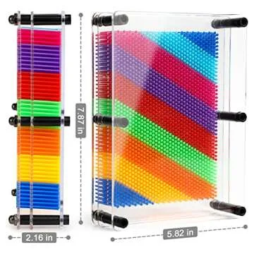 3D Pin Art Toy, Pin Art Board Pin Art Toy for Kids, Sensory Toys for Age 3, 4, 5, 6, 7, 8, 9, 10+ Years Old Kids Boys Girls, Toddler Toys Birthday Gifts Baby Girl Boy Gifts Fidget Toys(Multicolor)
