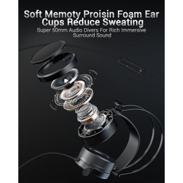 NUBWO N7 Gaming Headsets with Noise Canceling Mic