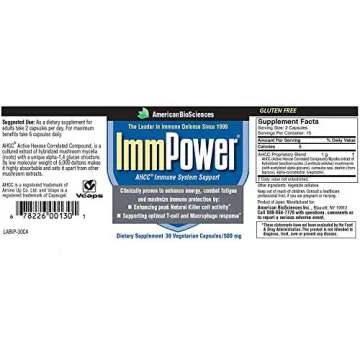 ImmPower AHCC 500mg (30C) Brand: American BioSciences
