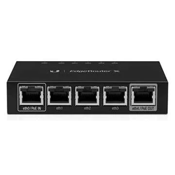 Ubiquiti EdgeRouter X Advanced Gigabit Ethernet Routers ER-X 256MB Storage 5 Gigabit RJ45 Ports