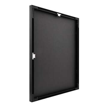 MCS Framatic Fineline Aluminum Frame, Black, 16 x 20 in matted to 8 x 10 in, Single