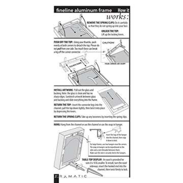 MCS Framatic Fineline Aluminum Frame, Black, 16 x 20 in matted to 8 x 10 in, Single