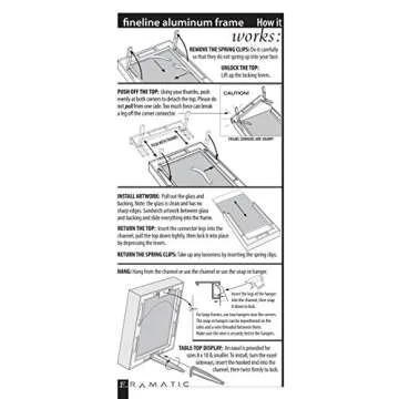 MCS Framatic Fineline Aluminum Frame, Black, 16 x 20 in matted to 8 x 10 in, Single