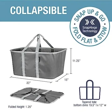 CleverMade Collapsible Laundry Tote 2PK - Space-Saving & Sturdy