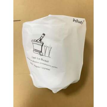 PeSandy LED Ice Bucket - 5L Capacity Wine Cooler with Color Changing LED for Parties