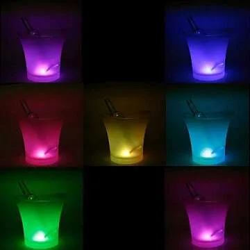 PeSandy LED Ice Bucket - 5L Capacity Color Changing Cooler
