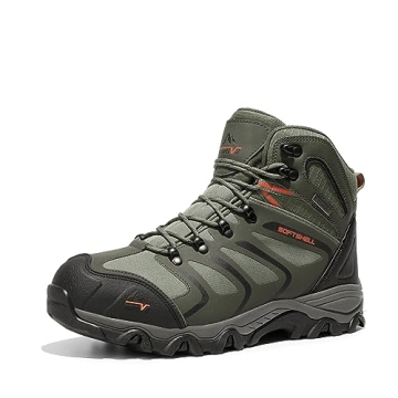 NORTIV 8 Men's Waterproof Ankle Hiking Boots - Lightweight Trekking Shoes