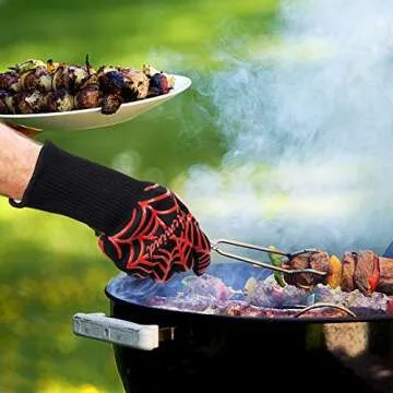 BBQ Grilling Gloves, 1472°F Heat Resistant Cooking Gloves