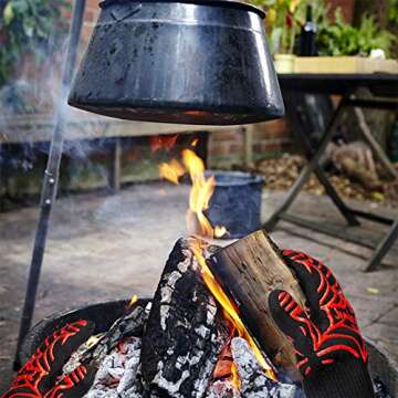 BBQ Grilling Gloves, 1472°F Heat Resistant Cooking Gloves