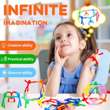 YOTNUS 24Pcs Magnetic Toys, Magnet Men for Travel Toys, Fridge Magnets Funny, Cute Magnets for Kids and Adults, Magnetic People Colorful Mini Toys for Whiteboard, Refrigerator, Desk Decoration