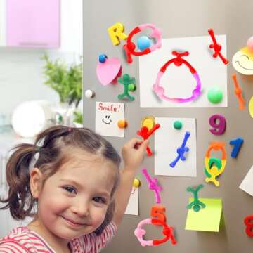 YOTNUS 24Pcs Magnetic Toys, Magnet Men for Travel Toys, Fridge Magnets Funny, Cute Magnets for Kids and Adults, Magnetic People Colorful Mini Toys for Whiteboard, Refrigerator, Desk Decoration