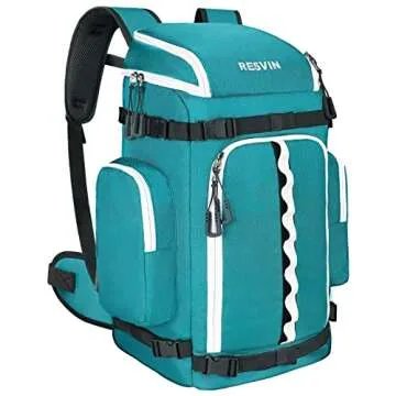 Durable RESVIN Ski Boot Bag 65L Waterproof Backpack