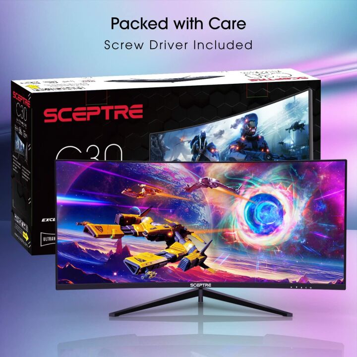 Sceptre 30-Inch Curved Gaming Monitor 200Hz HDMI