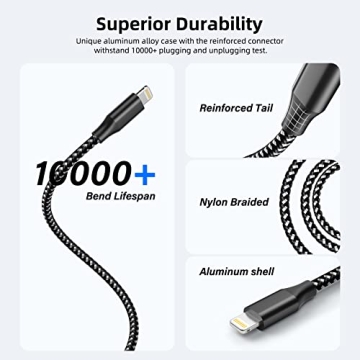 High-Quality 10 FT iPhone Charger - Fast Charging Package