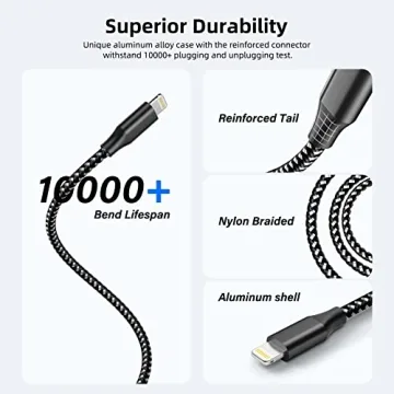 High-Quality 10 FT iPhone Charger - Fast Charging Package