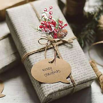 Crafare 20 Pack Artificial Christmas Tree Picks Assorted Red Berry Pine Picks Spray with Pinecones Apples Holly Leaves Winter Holiday Season Déco