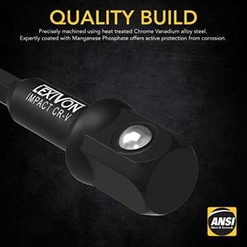 LEXIVON Impact Grade Socket Adapter Set - Durability & Performance