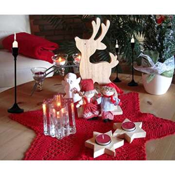 Matte Black Taper Candle Holder Set of 6, Tall Candlestick Holders, Metal Vintage Candle Stickers Long Holder Set, Pillar Decorative Candle Holder Fits 3/4 Inch Candle for Wedding, Dinner, Party…