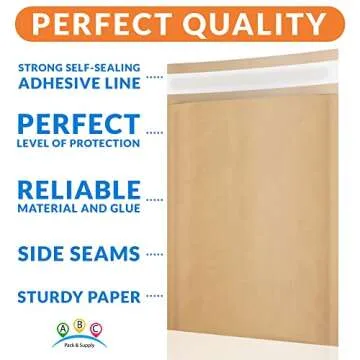 ABC Brown Kraft Bubble Mailer Envelopes 6 x 9 Inch. 25 Pack of Kraft Paper Mail Padded Envelopes Self Seal. Opaque Kraft Mailers. Water-Resistant Padded Mailing Envelopes for Jewelry, Cosmetics