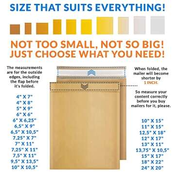 ABC Brown Kraft Bubble Mailer Envelopes 6 x 9 Inch. 25 Pack of Kraft Paper Mail Padded Envelopes Self Seal. Opaque Kraft Mailers. Water-Resistant Padded Mailing Envelopes for Jewelry, Cosmetics