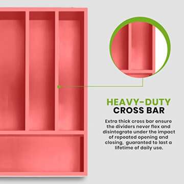 Utopia Kitchen Bamboo Utensil Organizer for Cutlery