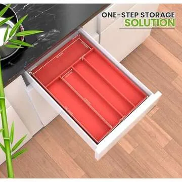 Utopia Kitchen Bamboo Utensil Organizer for Cutlery