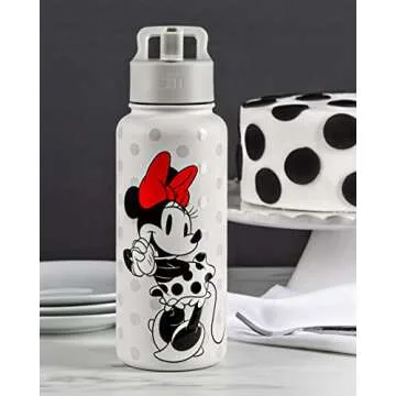 Simple Modern Disney Minnie Mouse Water Bottle with Straw Lid - Insulated & Stylish