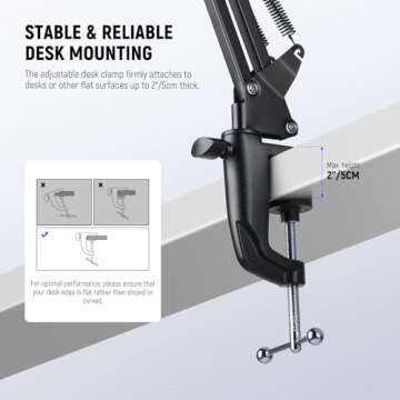 NEEWER Microphone Arm Stand for Podcasters and Streamers