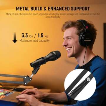 NEEWER Microphone Arm Stand for Podcasters and Streamers
